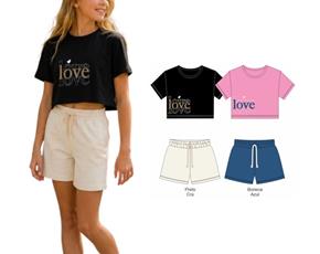 Conjunto juv manga curta
