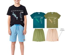 Conjunto juv manga curta