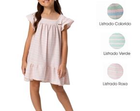 Vestido inf manga curta