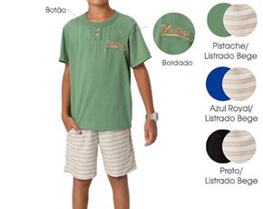 Conjunto juv manga curta