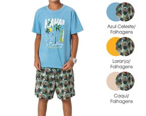 Conjunto juv manga curta