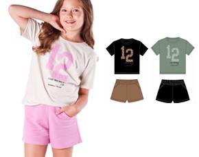 Conjunto juv manga curta
