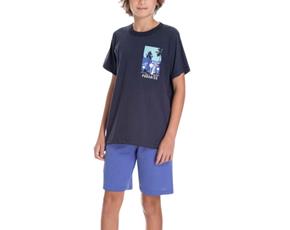 Conjunto juv manga curta