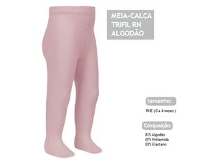 Meia-calça Trifil Recém-nascido Algodão Rosa