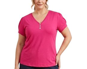 Blusa ad extrag manga curt