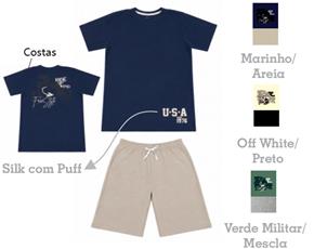 Conjunto juv manga curta
