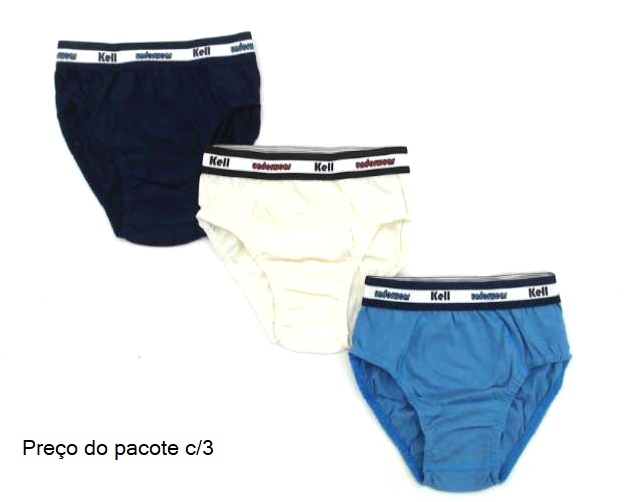Cueca Kellkids Infantil Algodão C/elático Personalizado (c/3)