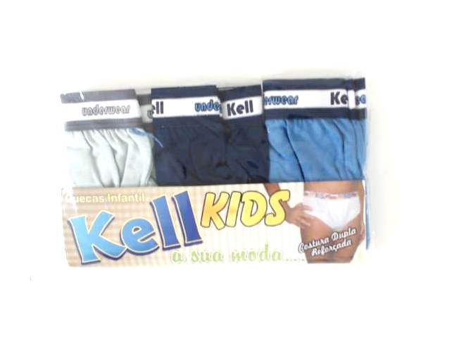 Cueca Kellkids Infantil Algodão C/elático Personalizado (c/3)