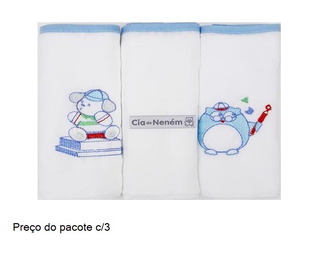 Fralda Minasrey Bebe Algodão C/3