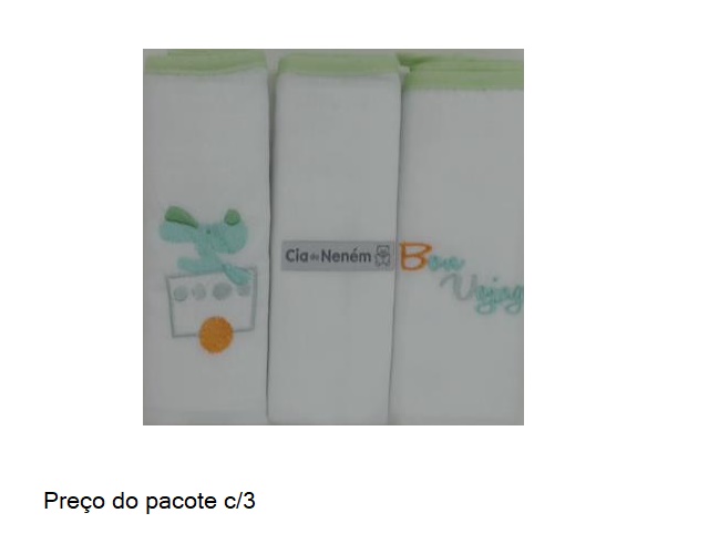 Fralda Minasrey Bebe Algodão C/3
