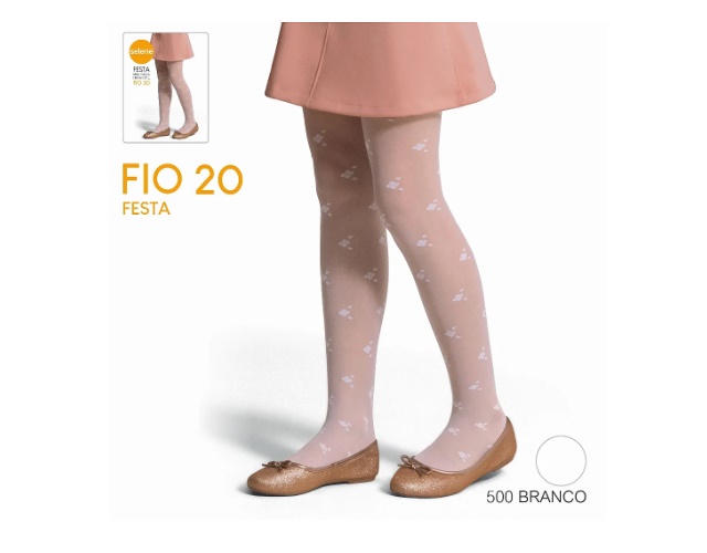 Meia-calça Selene Inf Fio 20 Festa Branca