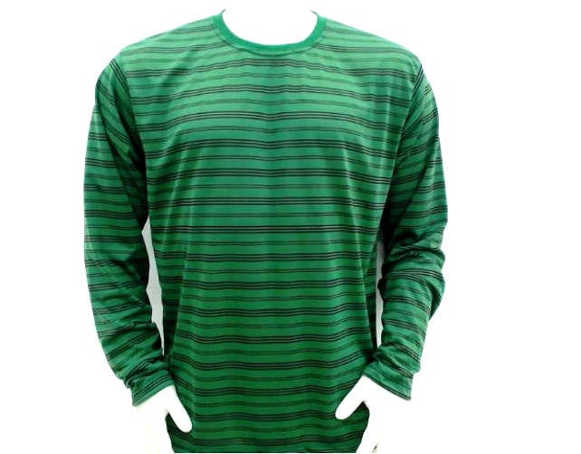 Camiseta Alfadez Adulto Masculino Manga Longa Malha Pv Listrada