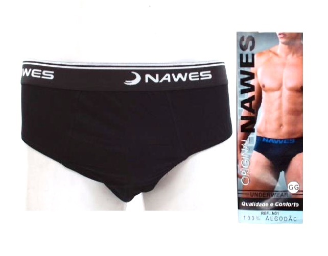 Cueca Nawes Adulto Algodão Elástico Personalizado (c/3)
