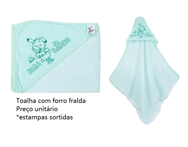 Toalha-banho Mafessoni Bebe Fralda Capuz (65x65cm)
