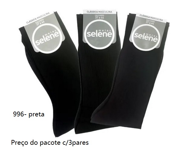 Meia Selene Adulto Social Poliamida (c/3)