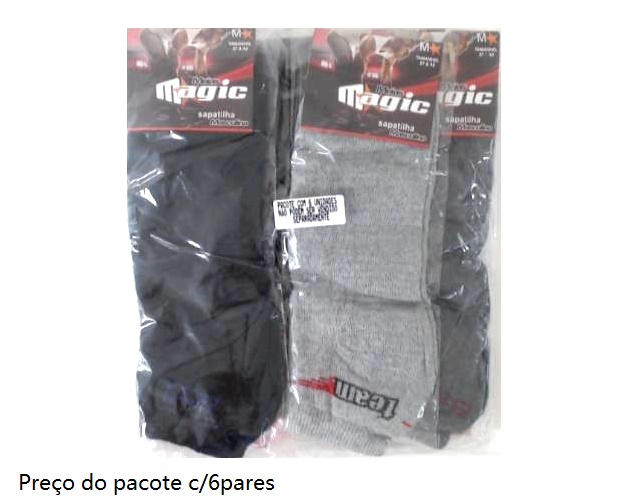 Meia Magic Adulto Algodão Sapatilha (c/6)