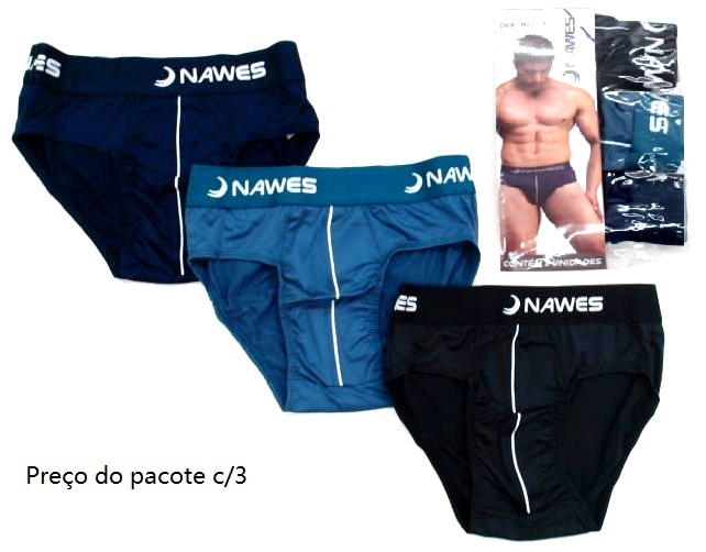 Cueca Nawes Adulto Microfibra (c/3)