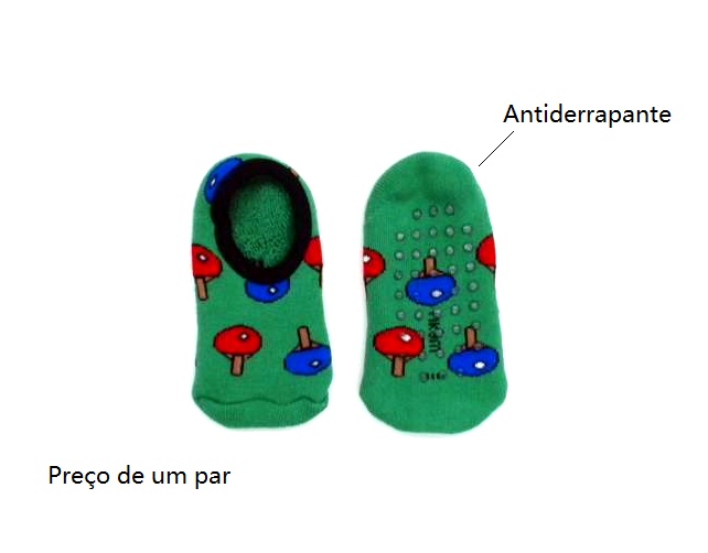 Meia Rikam Infantil Sapatilha Algodão Antiderrapante