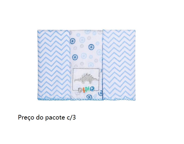 Toalha-boca Papi Bebe Fralda 32x32 Cm (c/3)