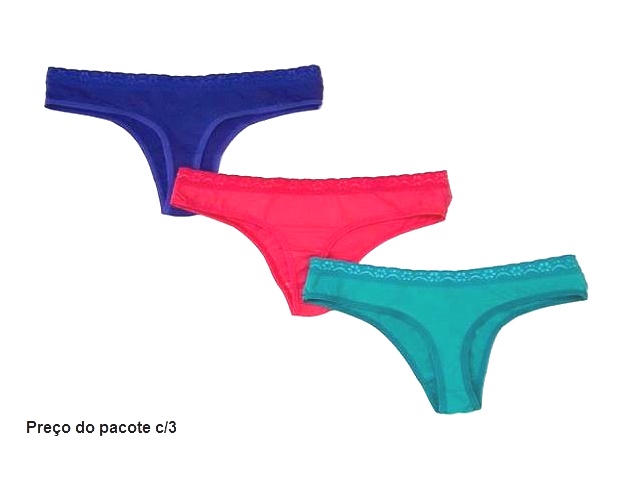 Tanga Catsgirl Adulto Microfibra Fio-dental (c/3)