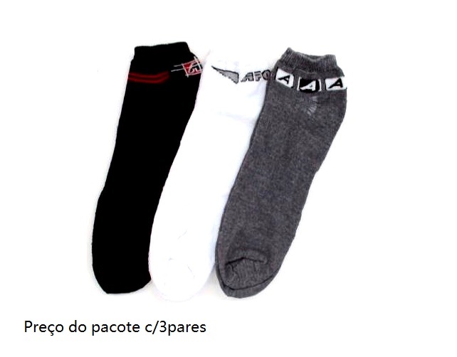 Meia Apollo Adulto  Algodão Invisível (c/3)