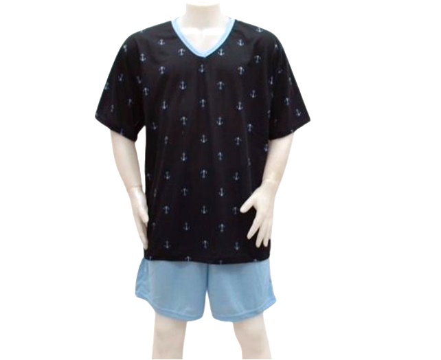 Pijama Jucatel Adulto Extra Grande Manga Curta Malha Pv Decote V