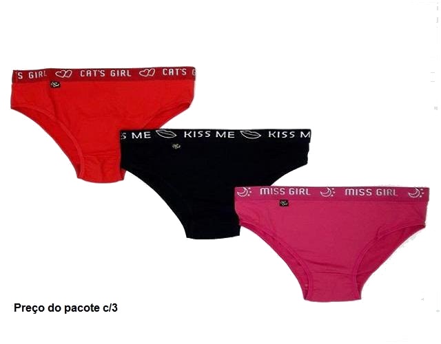 Tangão Catsgirl Adulto Extra Grande  Poliamida (c/3)