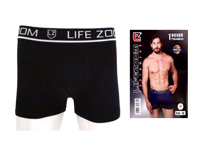Cueca-boxer Lifezoom Adulto Masculino Poliamida Elástico Personalizado