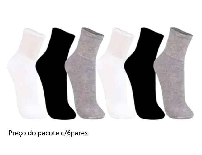 Meia Legnit Adulto  Sport Cano Longo 39/43 (c/6)