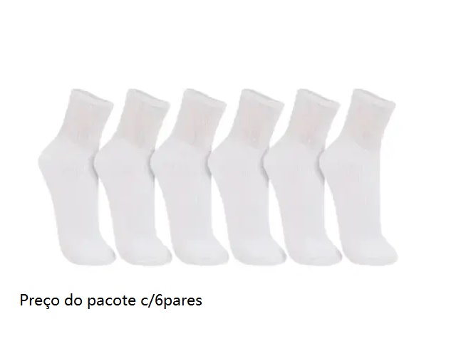 Meia Legnit Adulto  Sport Cano Longo 39/43 (c/6)