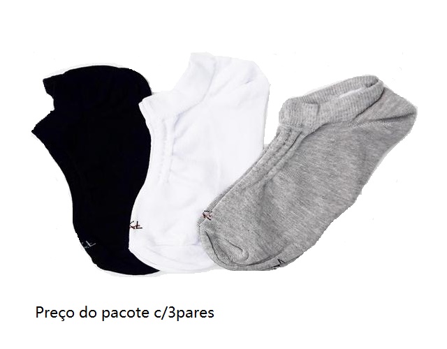 Meia Kl Adulto  Algodão Invisível (c/3)