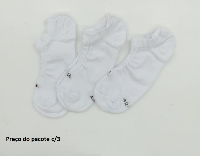 Meia Kl Adulto  Algodão Invisível (c/3)