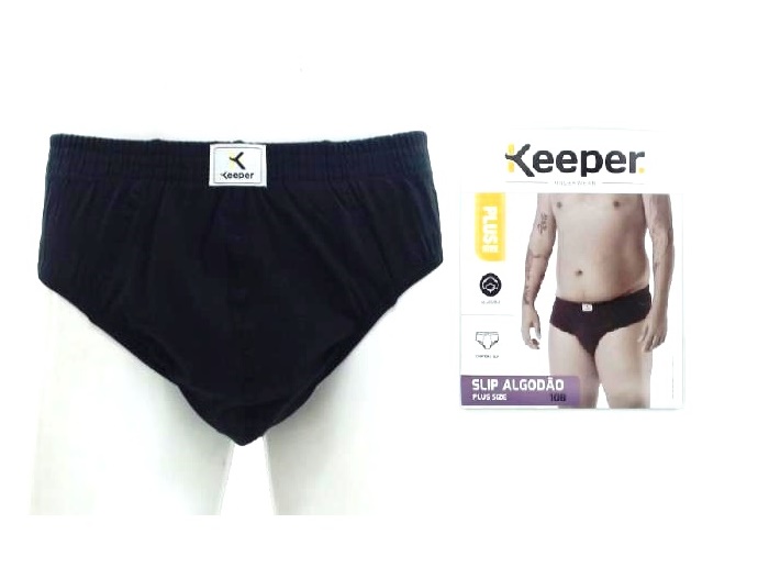 Cueca Keeper Adulto Extra Grande Algodão Lisa