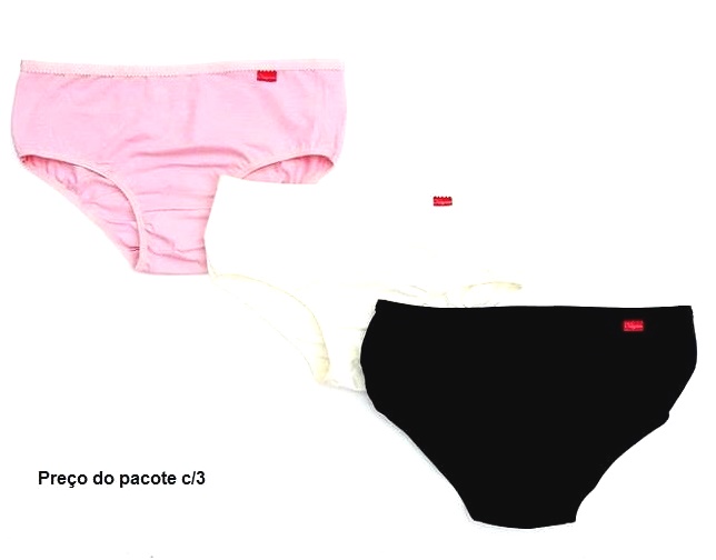 Calcinha Kellynha Adulto Cotton (c/3)