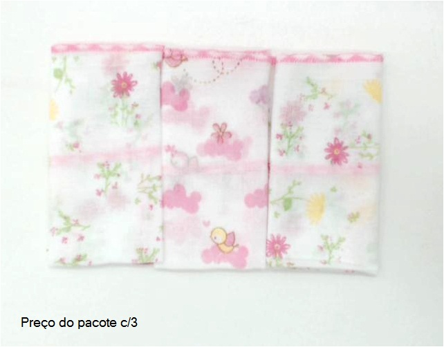 Toalha-boca Papi Bebe Fralda 32x32 Cm (c/3)