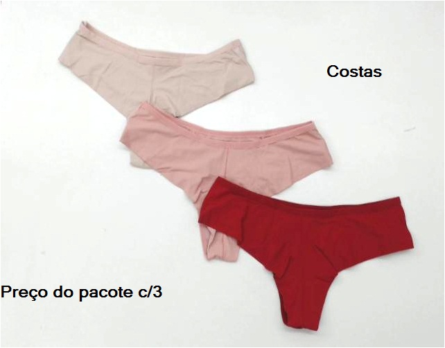 Tangão Lutestil Adulto Microfibra Renda Fio-dental(c/3