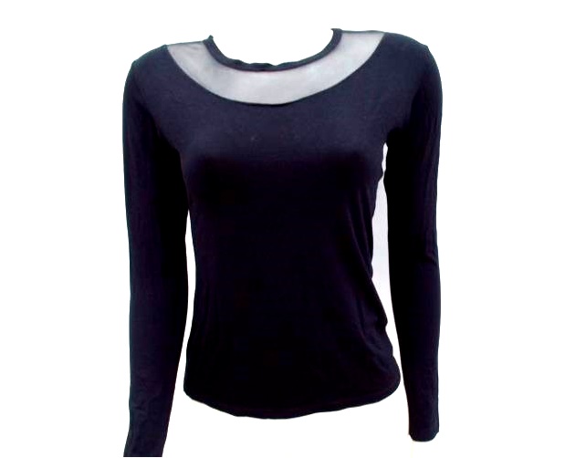 Blusa Lulian Adulto  Manga Longa Viscolycra Tule