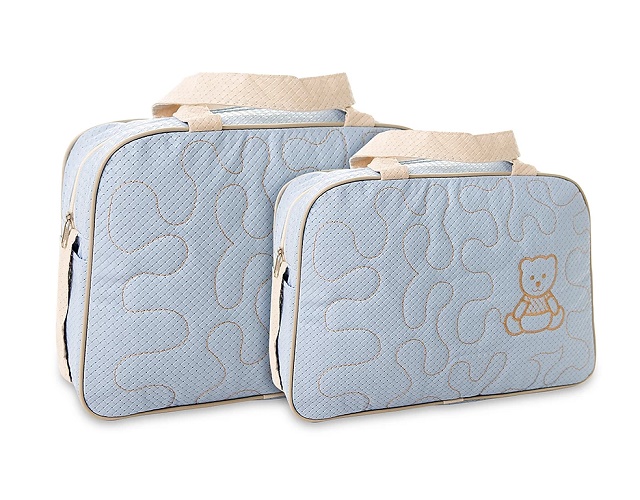 Kit-sacola Mavebaby Bebe Unissex Pvc Bordado 2pçs