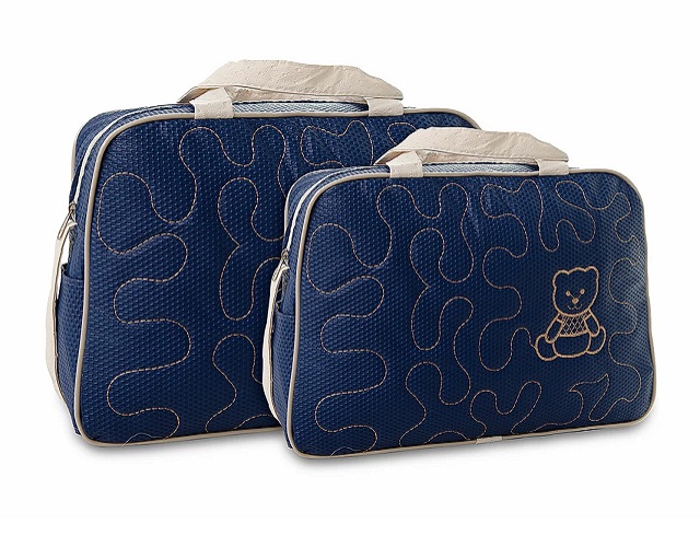 Kit-sacola Mavebaby Bebe Unissex Pvc Bordado 2pçs