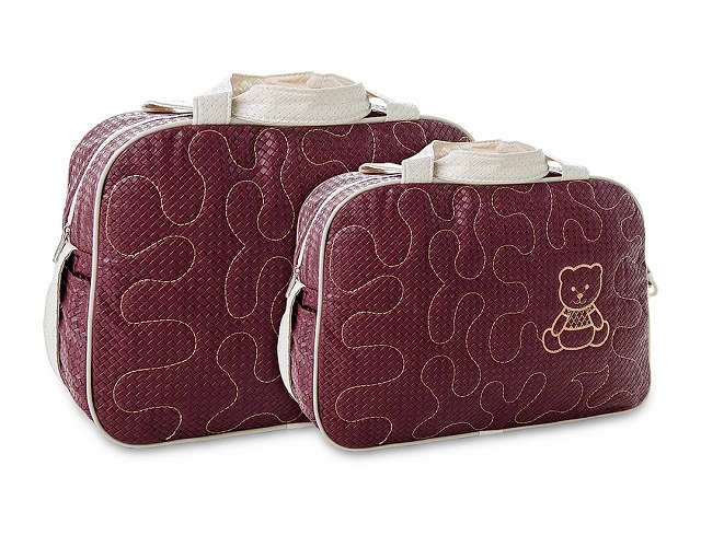 Kit-sacola Mavebaby Bebe Unissex Pvc Bordado 2pçs