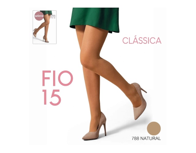 Meia-calça Selene Adulto Clássica Fio 15 - Natural.788