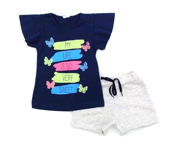 Conjunto Paolita Inf Fem M/c Cotton Short