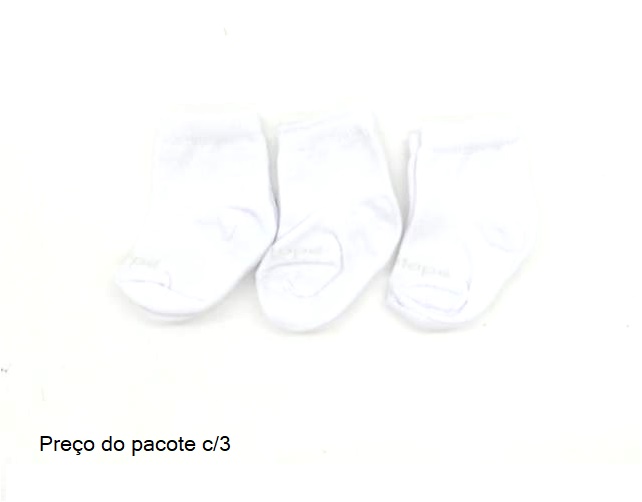 Meia Centopé Recém-nascido Unissex Algodão (c/3)