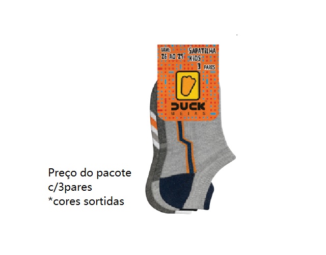 Meia Condeduck Infantil Algodão Sapatilha (c/3)