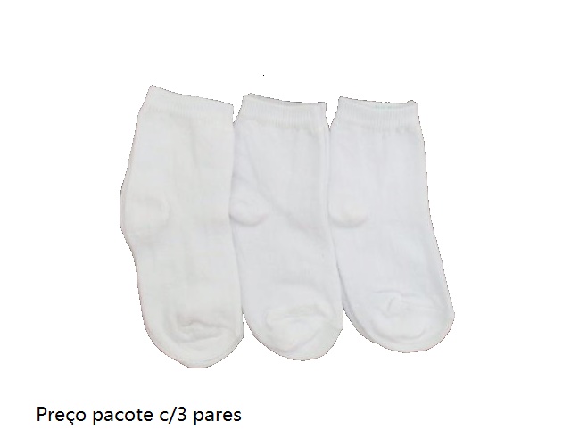 Meia Delos Bebe Unissex Algodão Lisa (c/3)