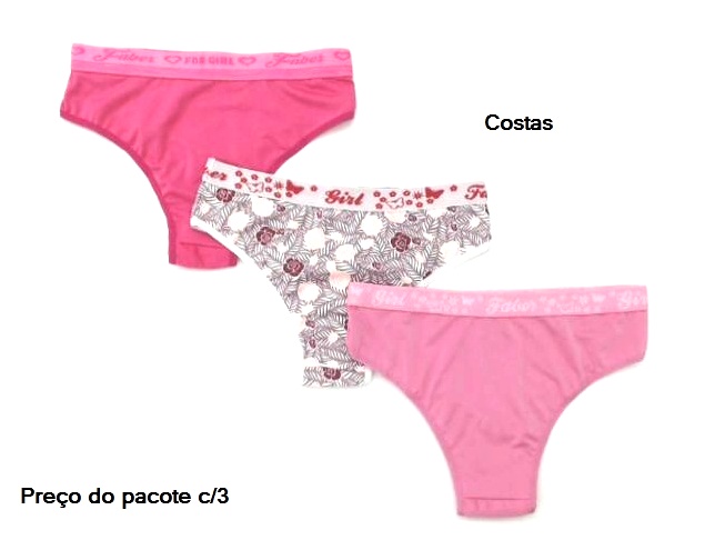 Tanga Faber Adulto Microfibra Elástico Personalizado (c/3)