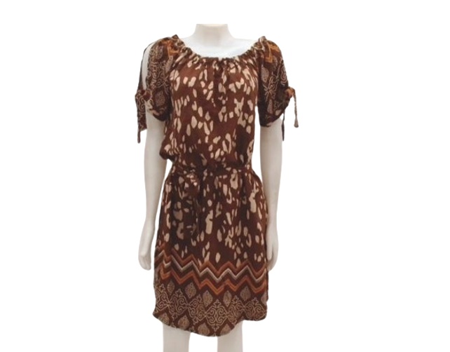 Vestido Lulian Adulto Manga Curta Viscose Ciganinha Cinto