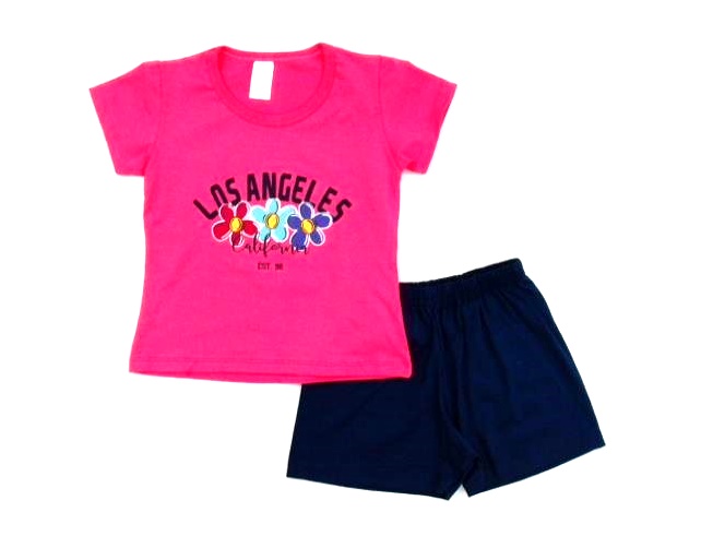 Conjunto Maindra Inf Fem M/c Cotton Short