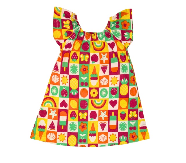 Vestido Maindra Juvenil Manga japonesa Cotton