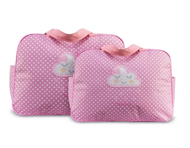 Kit-sacola Mavebaby Bebe Unissex Pvc Bordado 2pç